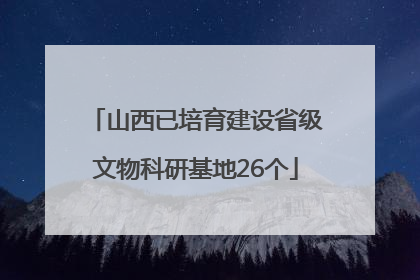 山西已培育建设省级文物科研基地26个