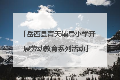 岳西县青天辅导小学开展劳动教育系列活动