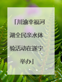川渝幸福河湖全民亲水体验活动在遂宁举办