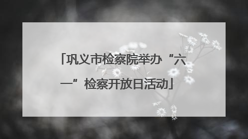 巩义市检察院举办“六一”检察开放日活动