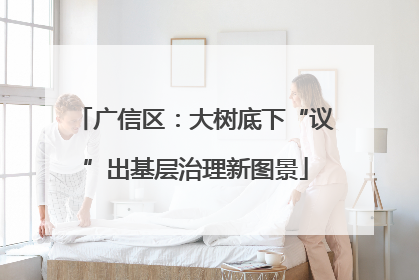 广信区：大树底下“议”出基层治理新图景