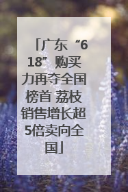 广东“618”购买力再夺全国榜首 荔枝销售增长超5倍卖向全国