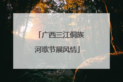 广西三江侗族河歌节展风情