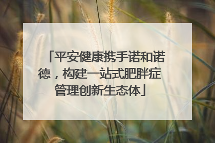 平安健康携手诺和诺德，构建一站式肥胖症管理创新生态体