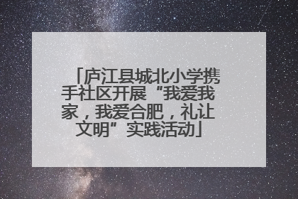 庐江县城北小学携手社区开展“我爱我家，我爱合肥，礼让文明”实践活动