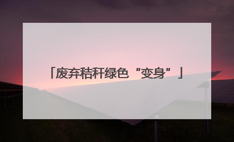 废弃秸秆绿色“变身”