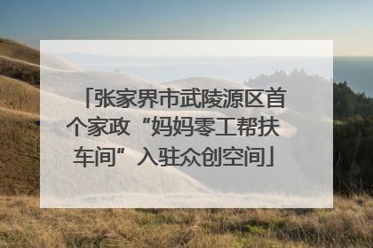 张家界市武陵源区首个家政“妈妈零工帮扶车间”入驻众创空间