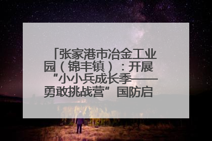张家港市冶金工业园（锦丰镇）：开展“小小兵成长季——勇敢挑战营”国防启蒙教育活动