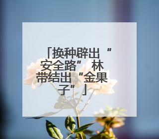 换种辟出“安全路” 林带结出“金果子”
