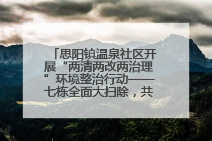 思阳镇温泉社区开展“两清两改两治理”环境整治行动——七栋全面大扫除，共建洁净家园
