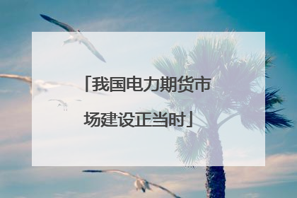 我国电力期货市场建设正当时