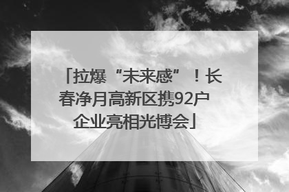 拉爆“未来感”！长春净月高新区携92户企业亮相光博会