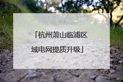 杭州萧山临浦区域电网提质升级
