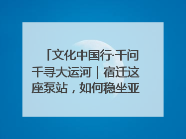文化中国行·千问千寻大运河｜宿迁这座泵站，如何稳坐亚洲第一宝座？