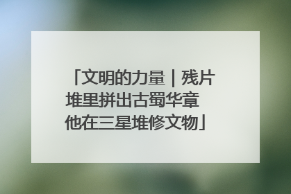 文明的力量｜残片堆里拼出古蜀华章 他在三星堆修文物