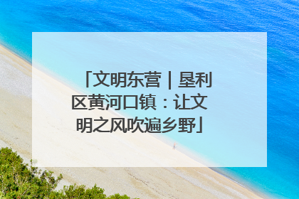 文明东营｜垦利区黄河口镇：让文明之风吹遍乡野