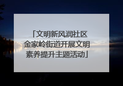 文明新风润社区 金家岭街道开展文明素养提升主题活动