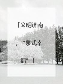 文明济南，“泉式幸福”