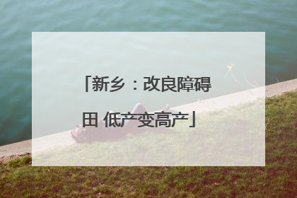 新乡：改良障碍田 低产变高产