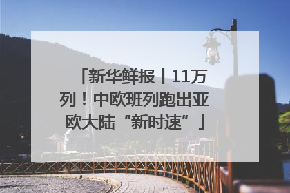 新华鲜报丨11万列！中欧班列跑出亚欧大陆“新时速”