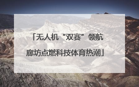 无人机“双赛”领航 廊坊点燃科技体育热潮