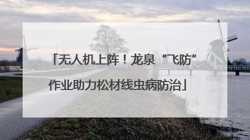 无人机上阵！龙泉“飞防”作业助力松材线虫病防治
