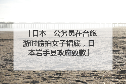 日本一公务员在台旅游时偷拍女子裙底，日本岩手县政府致歉