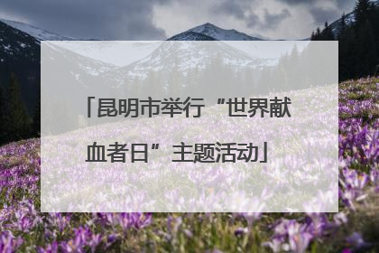 昆明市举行“世界献血者日”主题活动