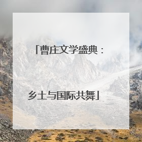 曹庄文学盛典：乡土与国际共舞