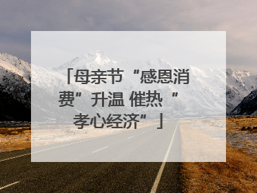 母亲节“感恩消费”升温 催热“孝心经济”