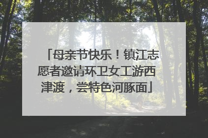 母亲节快乐！镇江志愿者邀请环卫女工游西津渡，尝特色河豚面
