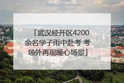 武汉经开区4200余名学子雨中赴考 考场外再现暖心场景