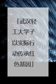 武汉轻工大学子以实际行动传承红色基因