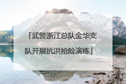 武警浙江总队金华支队开展抗洪抢险演练