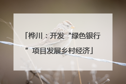 桦川：开发“绿色银行”项目发展乡村经济