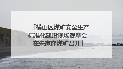 横山区煤矿安全生产标准化建设现场观摩会在朱家峁煤矿召开