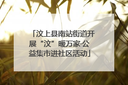 汶上县南站街道开展“汶”暖万家·公益集市进社区活动