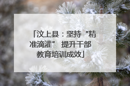 汶上县：坚持“精准滴灌” 提升干部教育培训成效