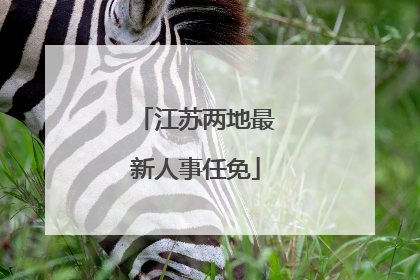 江苏两地最新人事任免