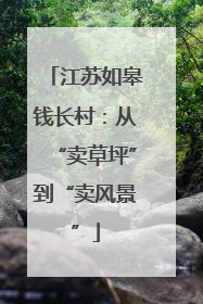 江苏如皋钱长村：从“卖草坪”到“卖风景”