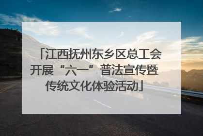 江西抚州东乡区总工会开展“六一”普法宣传暨传统文化体验活动