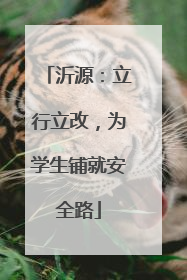 沂源：立行立改，为学生铺就安全路