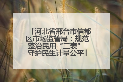 河北省邢台市信都区市场监管局：规范整治民用“三表” 守护民生计量公平