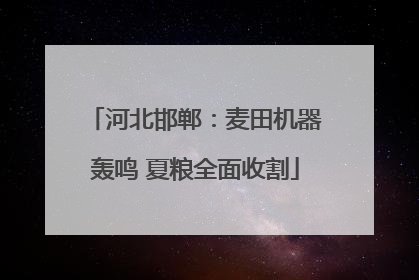 河北邯郸：麦田机器轰鸣 夏粮全面收割