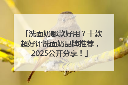 洗面奶哪款好用？十款超好评洗面奶品牌推荐，2025公开分享！