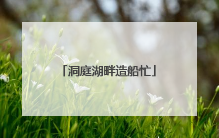 洞庭湖畔造船忙