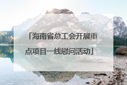 海南省总工会开展重点项目一线慰问活动