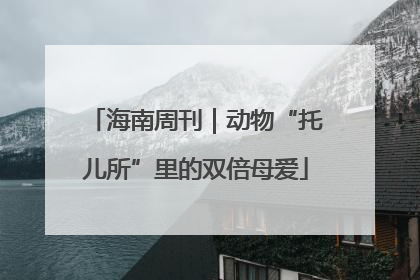 海南周刊｜动物“托儿所”里的双倍母爱