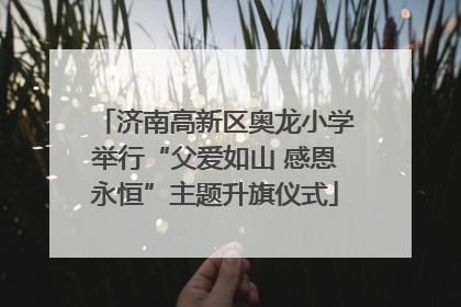 济南高新区奥龙小学举行“父爱如山 感恩永恒”主题升旗仪式