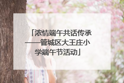 浓情端午共话传承——管城区大王庄小学端午节活动